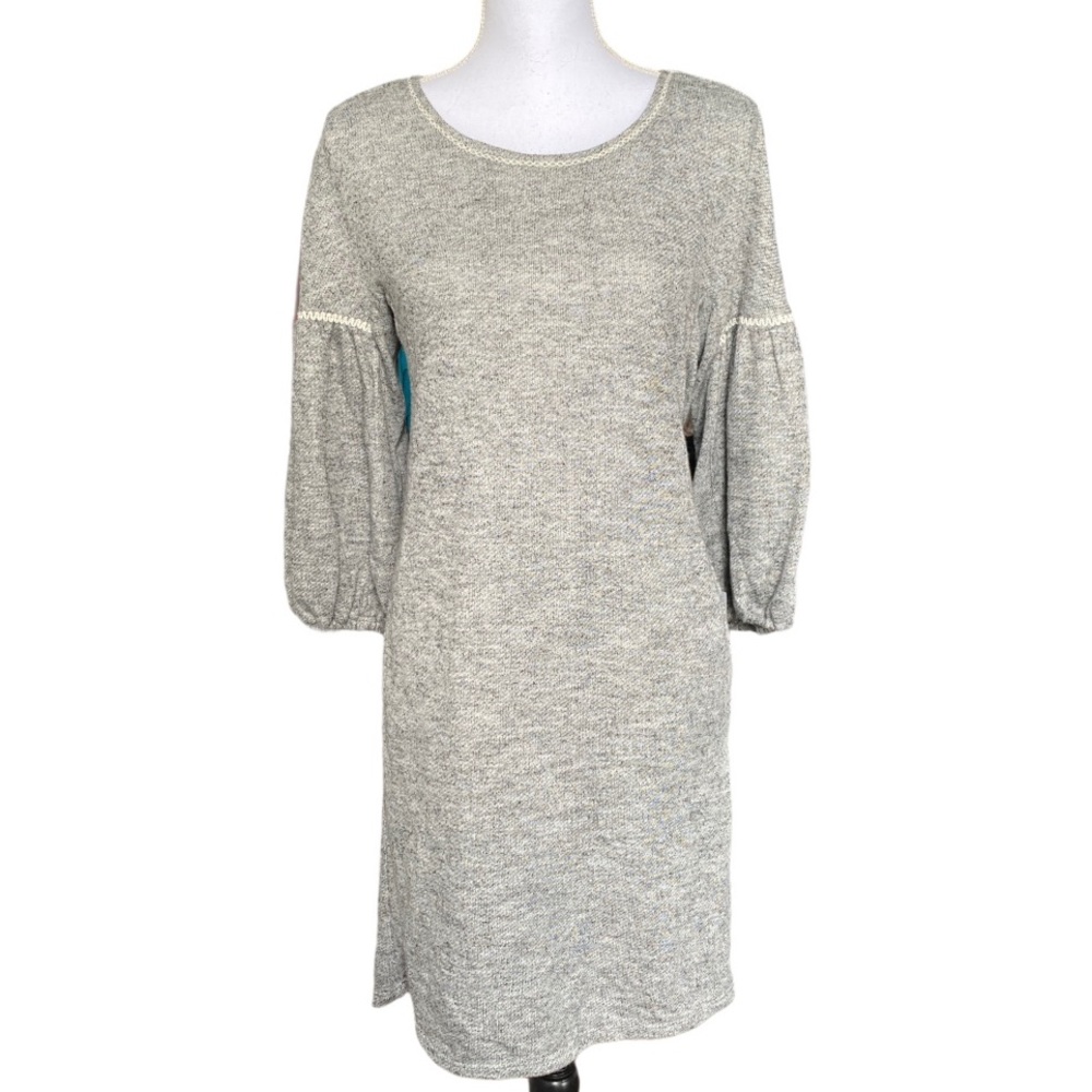 Max Studio Heather Grey Puff Sleeve Dress Size. M